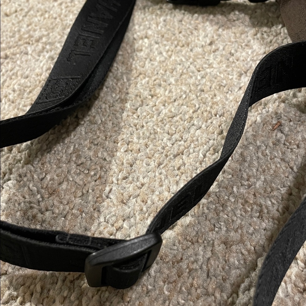 CHANEL Vintage Rare COCO Mark Sports Line Crossbody Sling Bag Canvas Brown Green - Picture 5 of 13